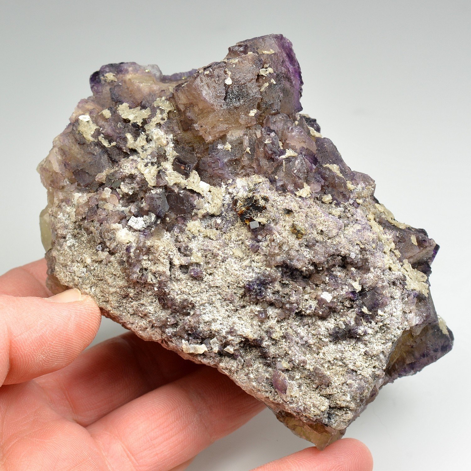 Fluorite and Calcite - Minerva Mine, Cave-in-Rock, Illinois, United States