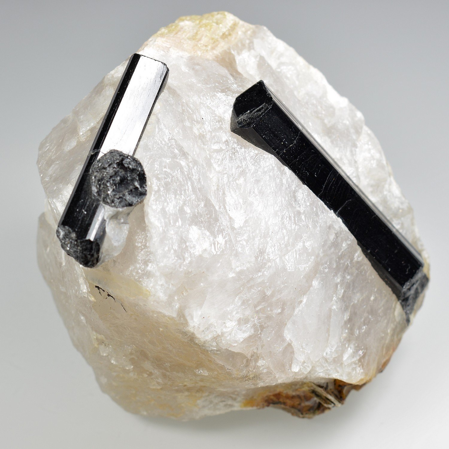 Tourmaline var. schorl dans quartz - Minas Gerais, Brésil Tourmaline var. schorl dans quartz - Minas Gerais, Brésil