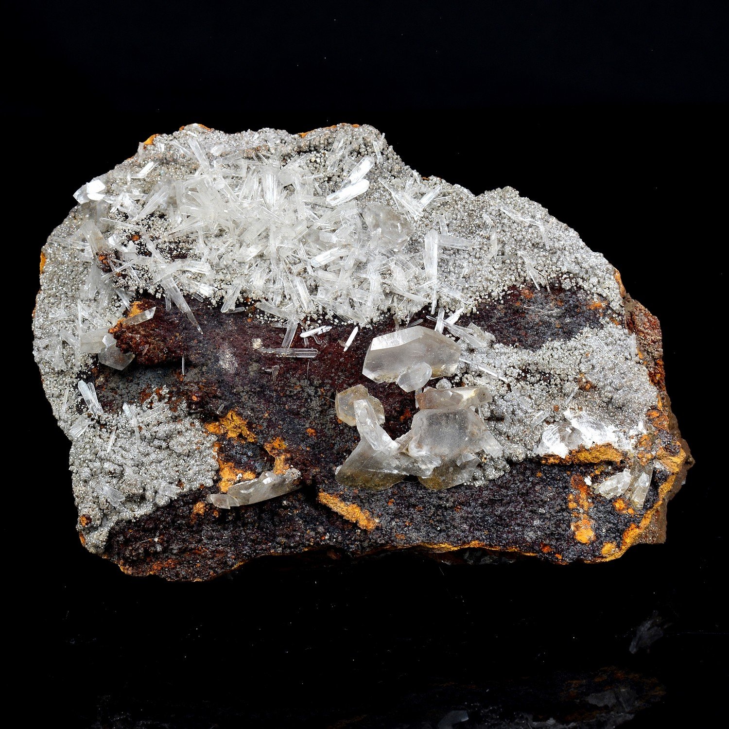 Calcite et hémimorphite - Mine Ojuela, Mapimi, Durango, Mexique