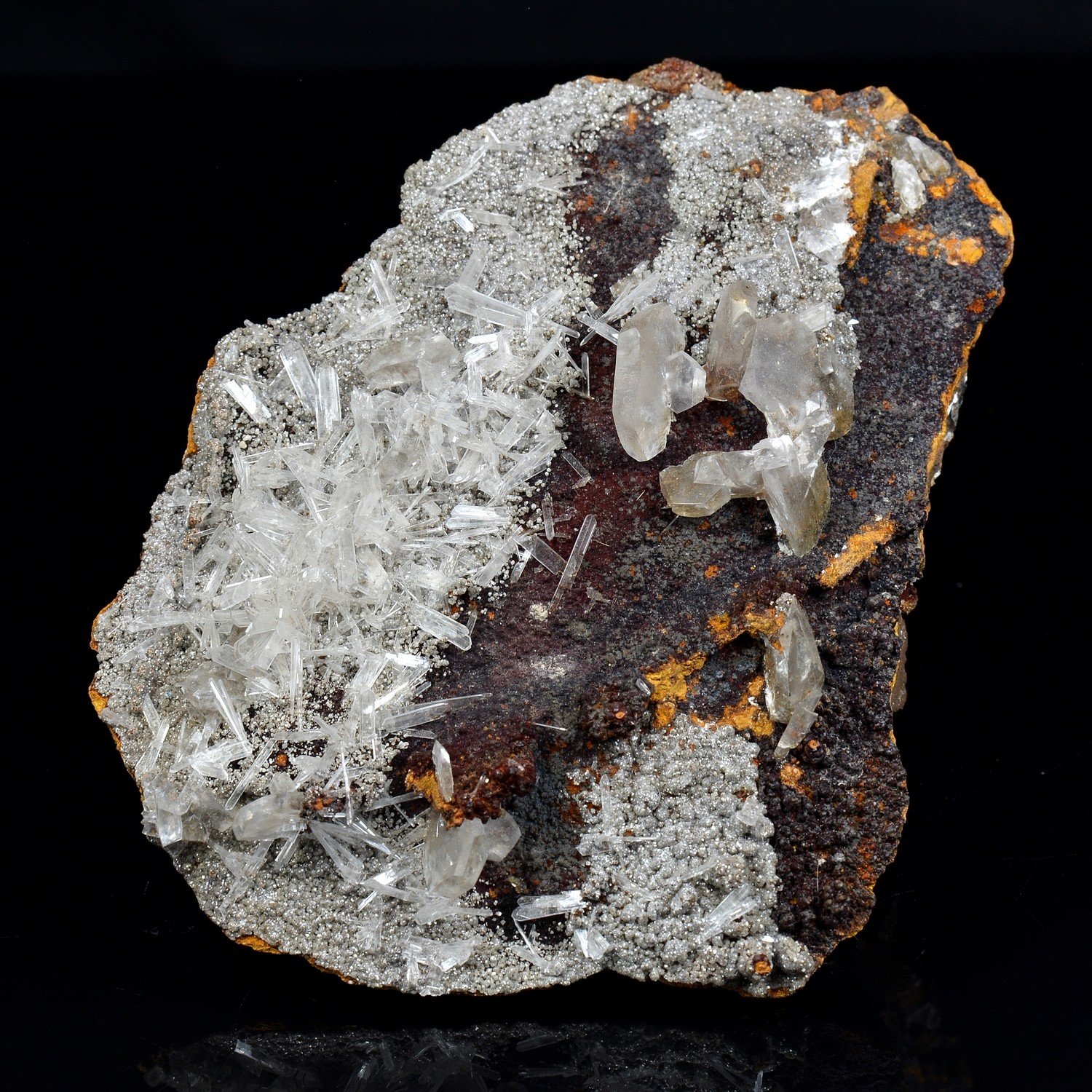 Calcite et hémimorphite - Mine Ojuela, Mapimi, Durango, Mexique