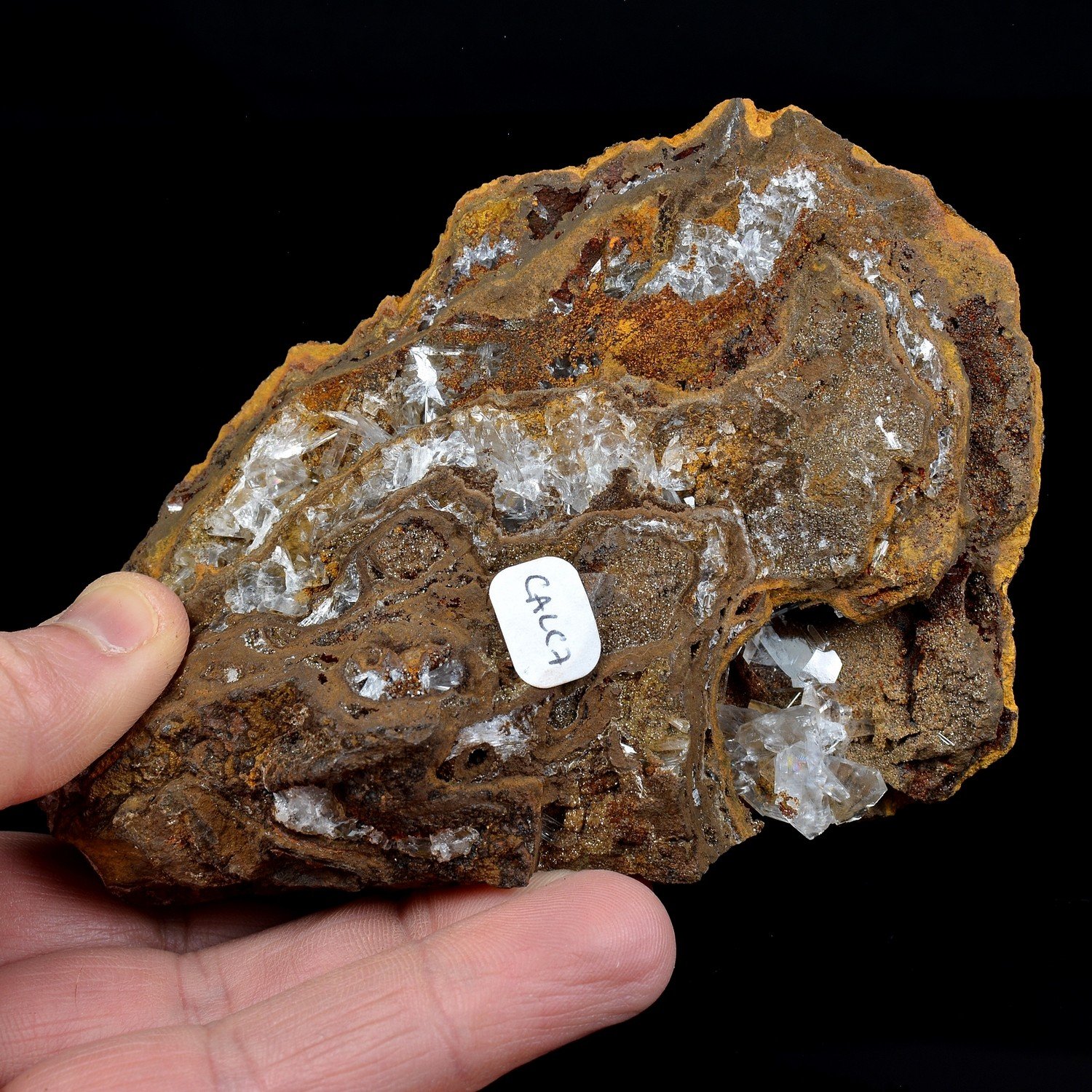 Calcite and Hemimorphite - Ojuela Mine, Mapimi, Durango, Mexico