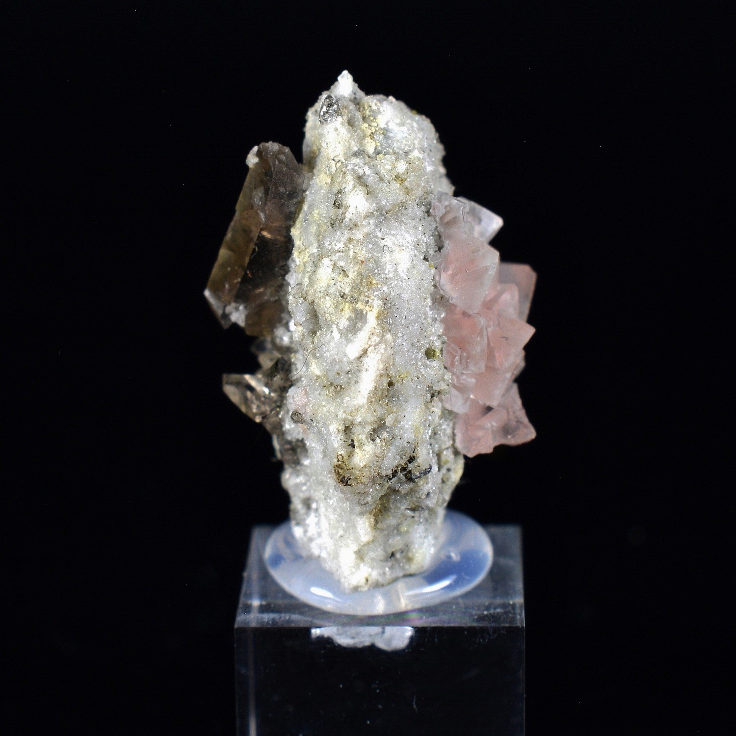 Pink Fluorite - South Face of Les Droites, Mont Blanc Massif, France
