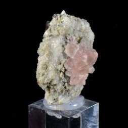 Pink Fluorite - South Face of Les Droites, Mont Blanc Massif, France