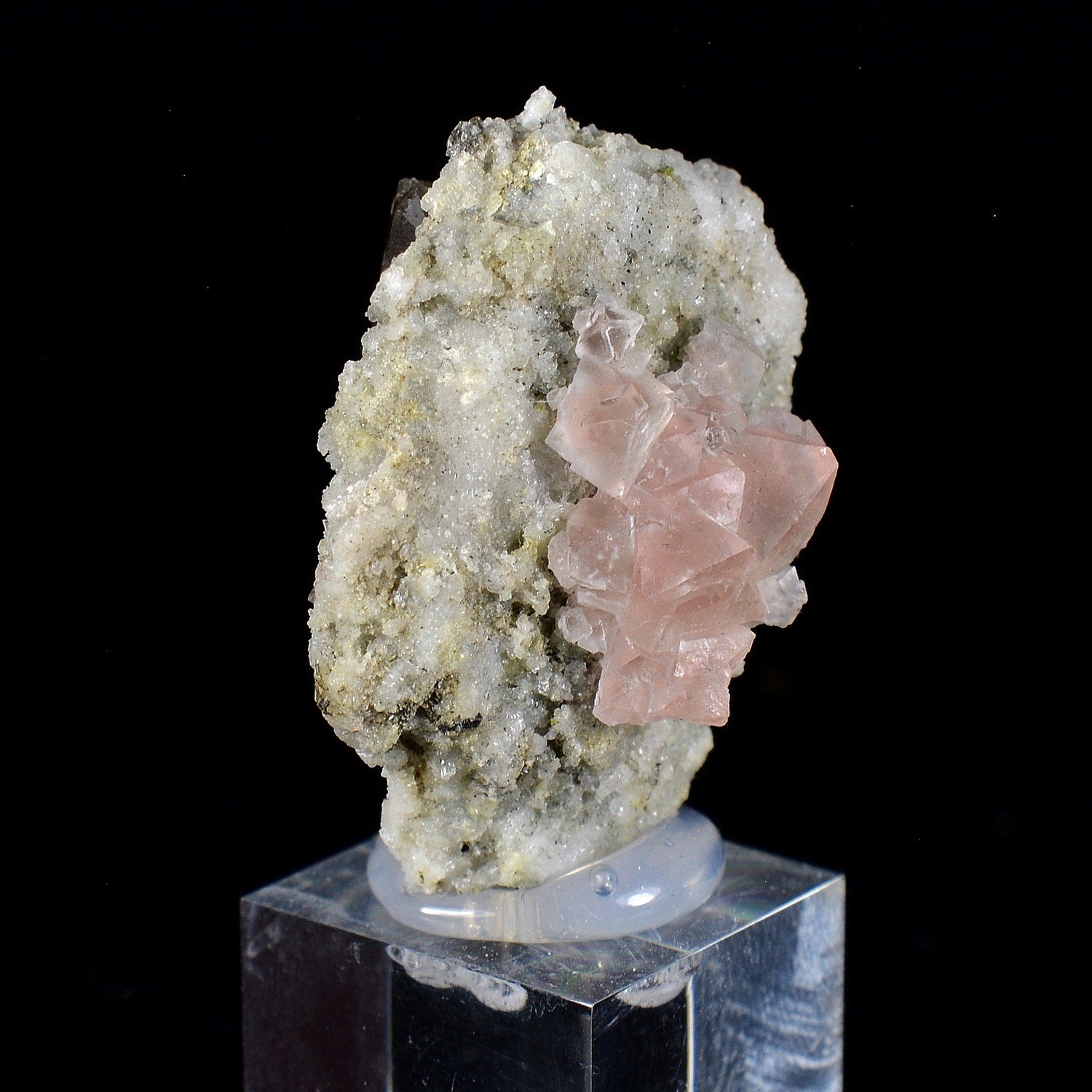 Pink Fluorite - South Face of Les Droites, Mont Blanc Massif, France