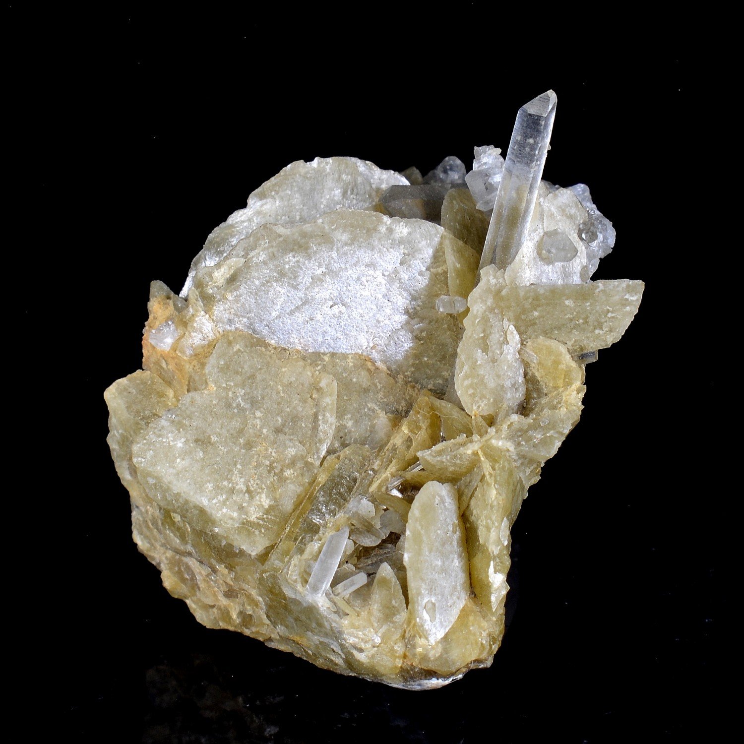 Quartz et sidérite - Saint-Pierre-de-Mésage, Isère, France