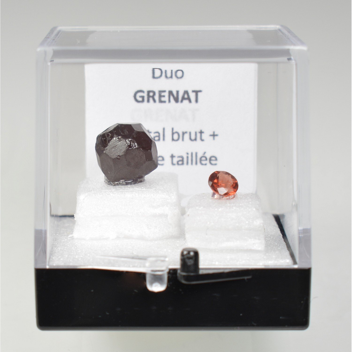 GARNET - DUO Cut Stone and Crystallized Stone