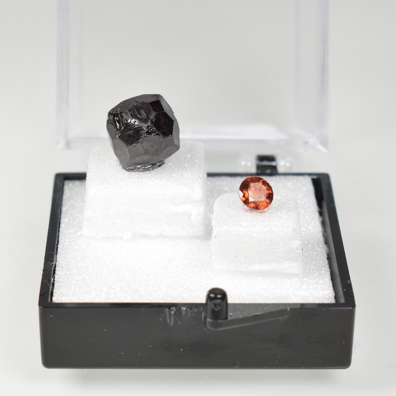 GARNET - DUO Cut Stone and Crystallized Stone