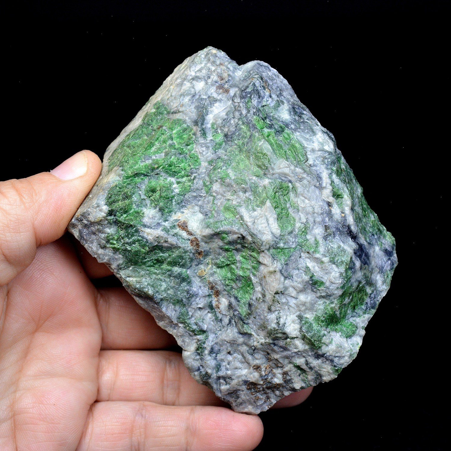 Euphotite with smaragdite - Orezza, Haute-Corse, France