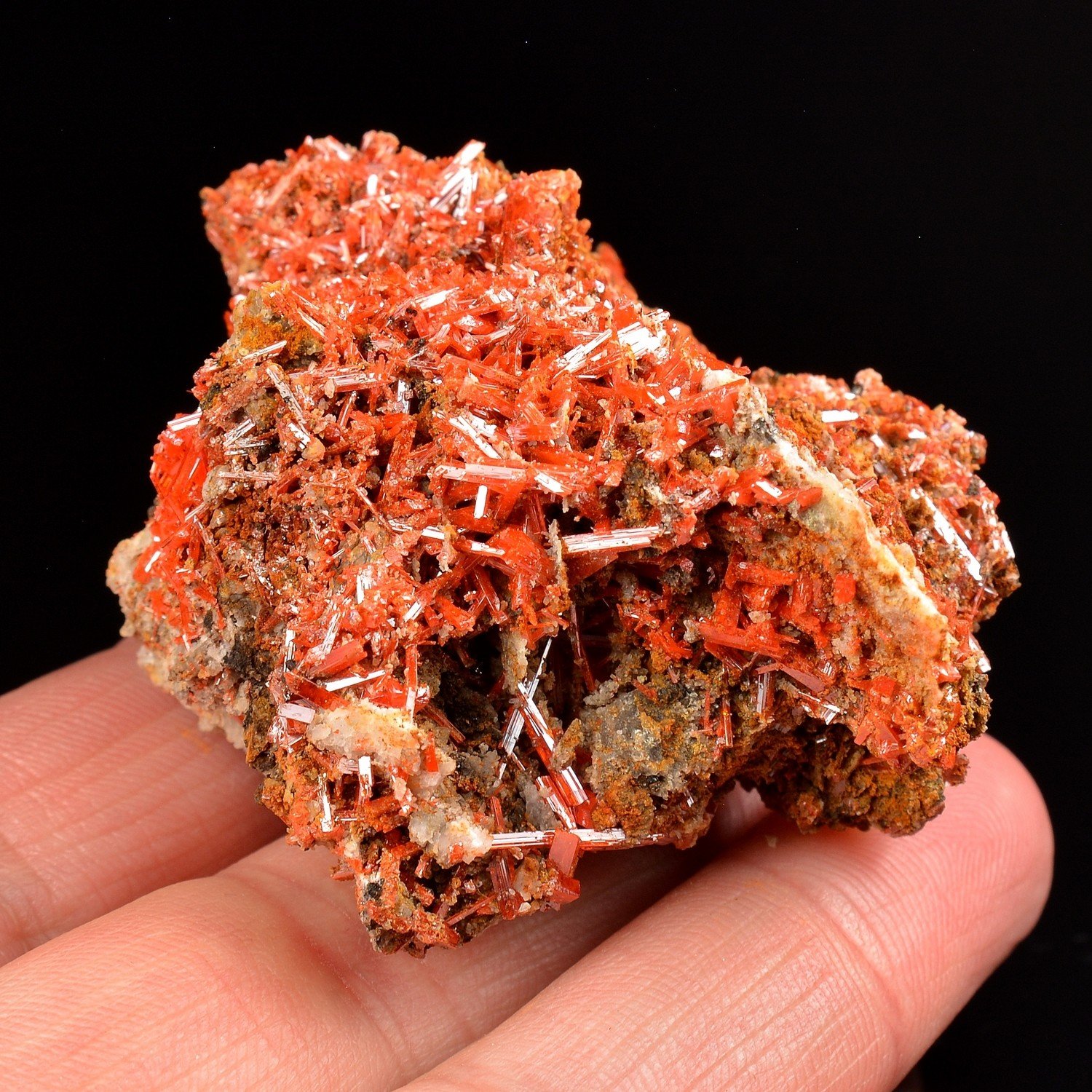 Crocoite - Red Lead Mine, Tasmania, Australia Crocoite - Red Lead Mine, Tasmania, Australia