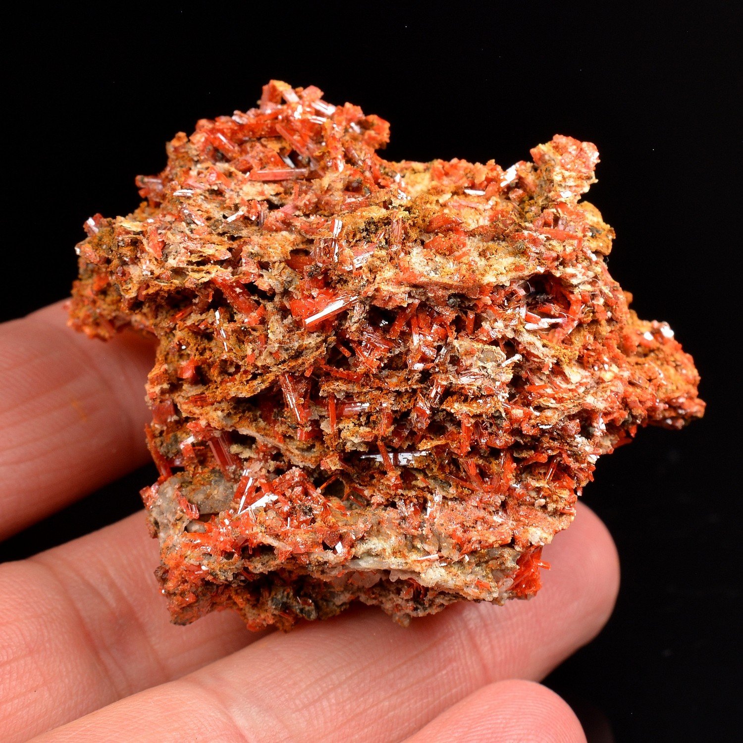 Crocoite - Red Lead Mine, Tasmania, Australia Crocoite - Red Lead Mine, Tasmania, Australia