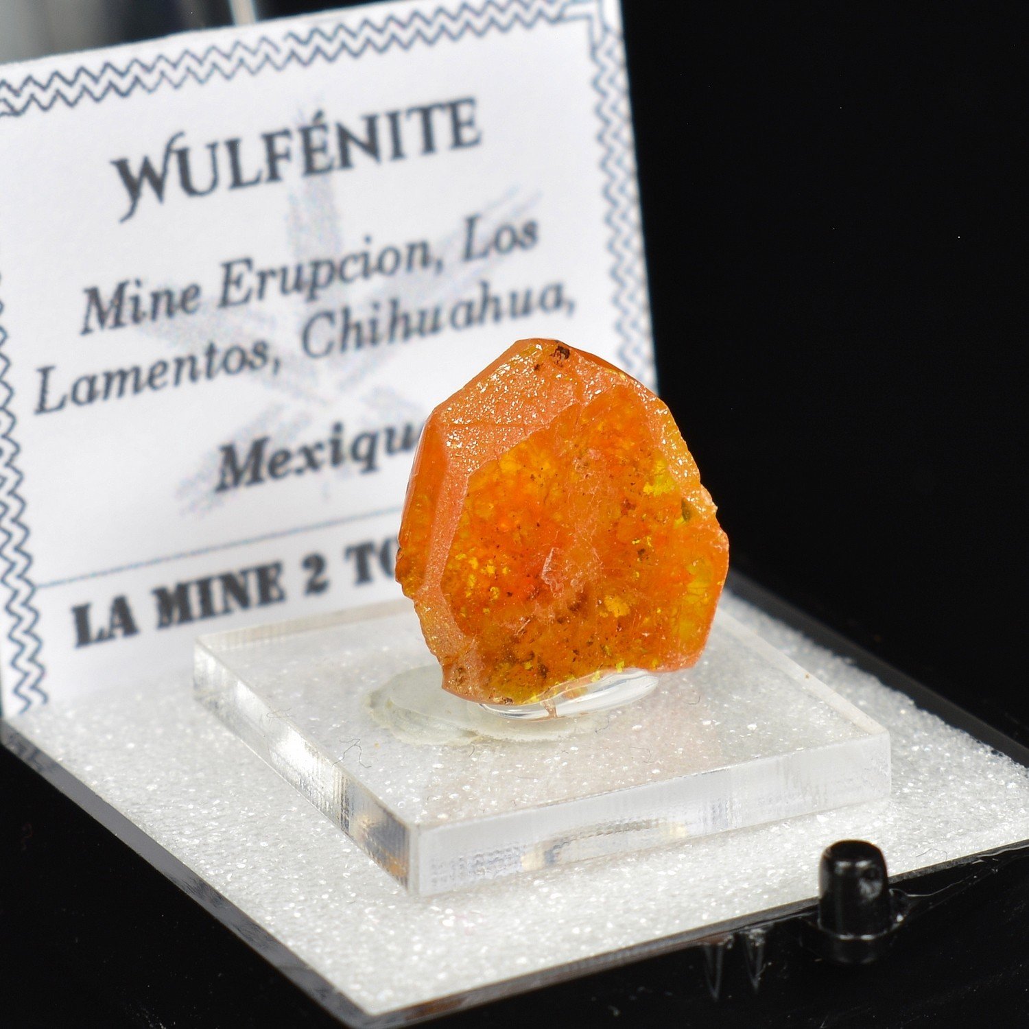 Wulfenite - Erupcion Mine, Los Lamentos, Mexico