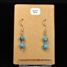 6-7 mm pearl drop earrings - blue apatite 6-7 mm pearl drop earrings - blue apatite