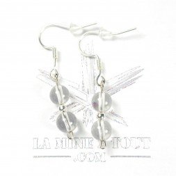 6-7 mm pearl drop earrings - Rock cristal
