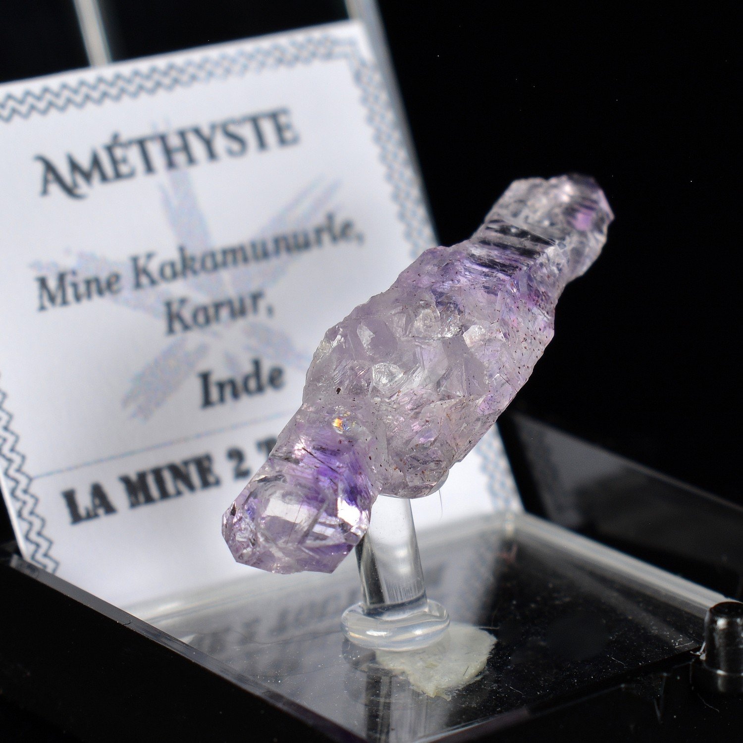 Améthyste - Mine Kakamunurle, Karur, Inde