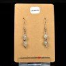 Boucles d'oreilles pendantes en perles 6 mm - Labradorite