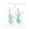 Boucles d'oreilles pendantes en perles 6 mm - Aventurine