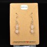 6-7 mm pearl drop earrings - Rose quartz