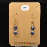 Boucles d'oreilles pendantes en perles 6-7 mm - Lapis Lazuli