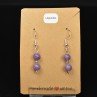 6-7 mm pearl drop earrings - Lepidolite