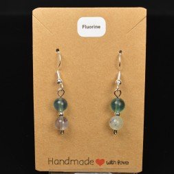 6-7 mm pearl drop earrings - Fluorite