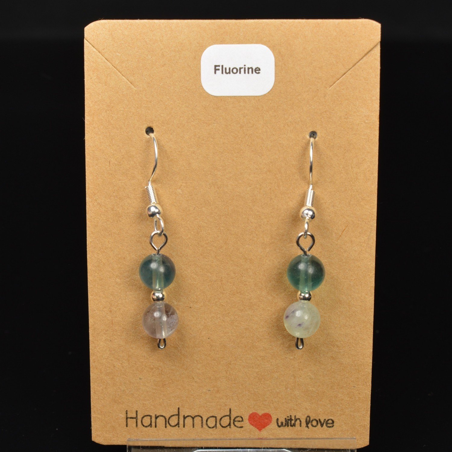 6-7 mm pearl drop earrings - Fluorite