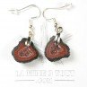 Boucles d'oreilles pendantes en mini géode du Mexique