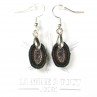 Boucles d'oreilles pendantes en mini géode du Mexique