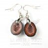Boucles d'oreilles pendantes en mini géode du Mexique