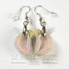 Dangle earrings made from mini geodes from Mexico