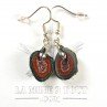 Boucles d'oreilles pendantes en mini géode du Mexique