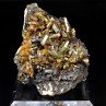 Pyromorphite on barite - Les Farges Mine, Ussel, Corrèze, France Pyromorphite on barite - Les Farges Mine, Ussel, Corrèze, France