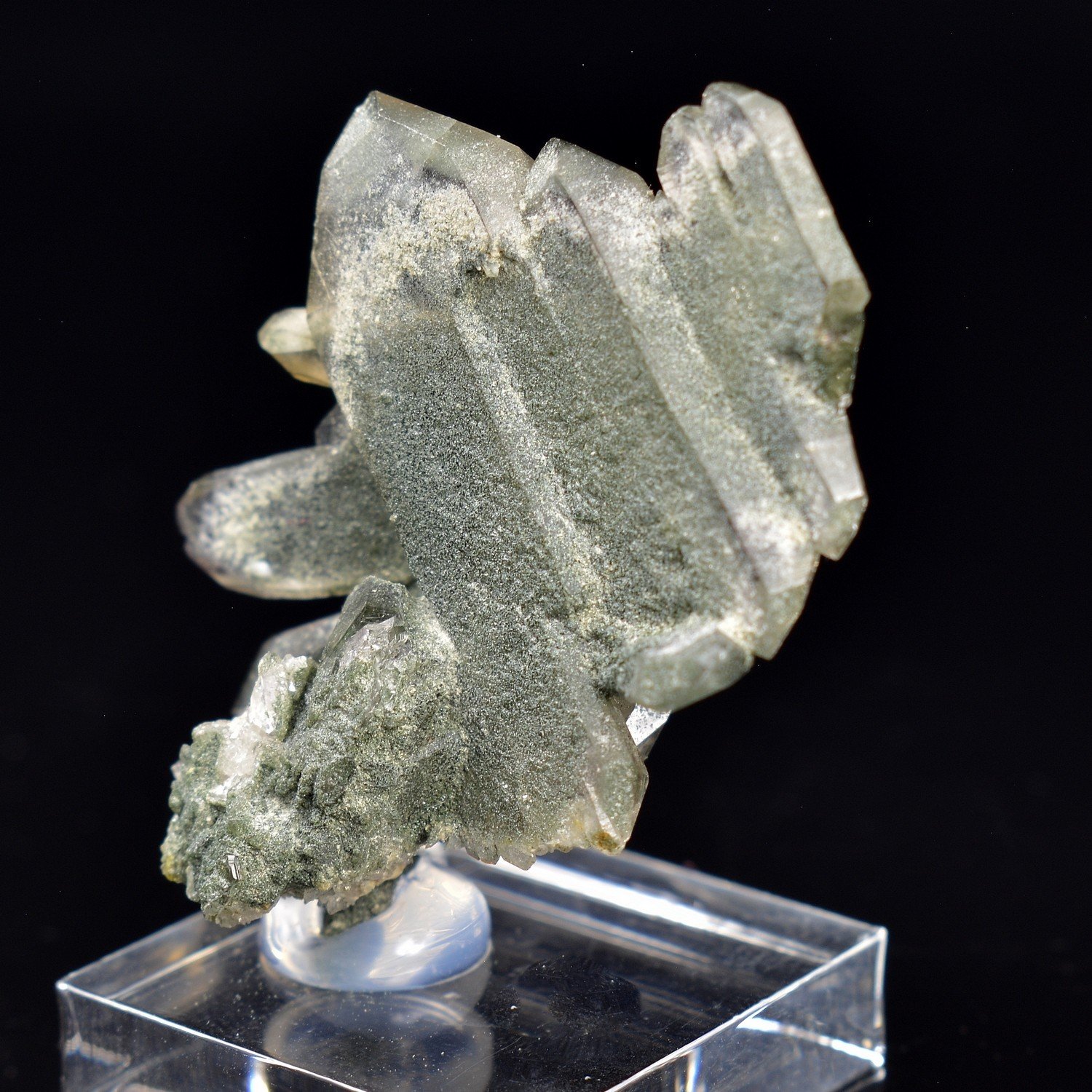 Quartz et chlorite - La Lauzière, Savoie, France Quartz et chlorite - La Lauzière, Savoie, France