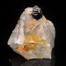 Cassiterite and quartz - La Villeder, Morbihan, France Cassiterite and quartz - La Villeder, Morbihan, France