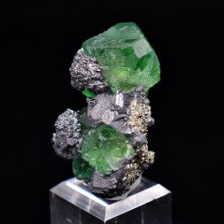 Fluorite and geocronite – Milpo Mine, Atococha, La Libertad, Peru