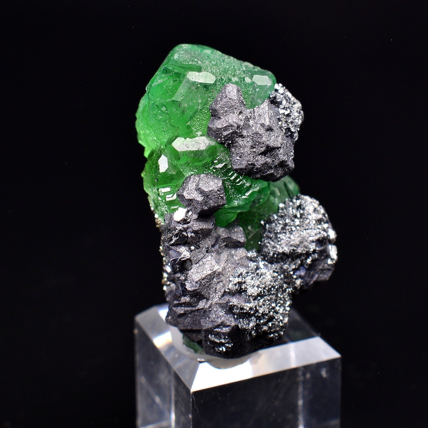 Fluorine et géocronite - Mine Milpo, Atococha, La Libertad, Pérou