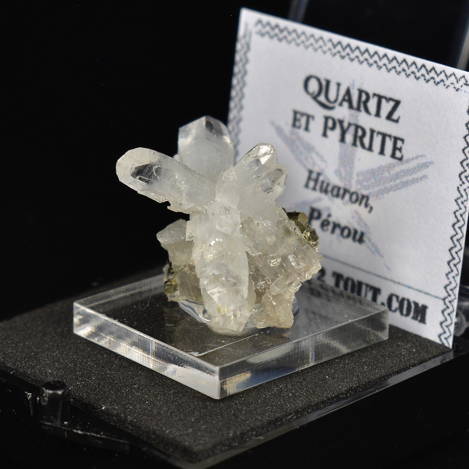 Quartz et pyrite - Mine Huaron, Pérou