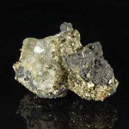 Fluorite and pyrite – Naica Mine, Naica, Municipality of Saucillo, Chihuahua, Mexico