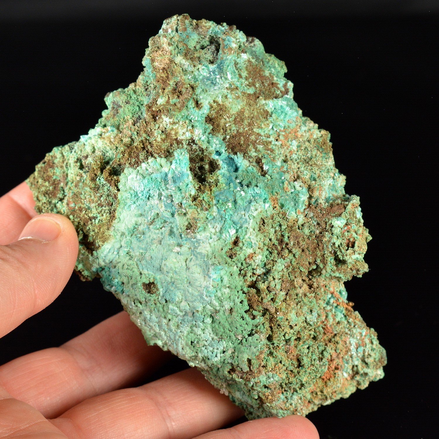 Aurichalcite et rosasite - Mine Ojuela, Mapimi, Durango, Mexique