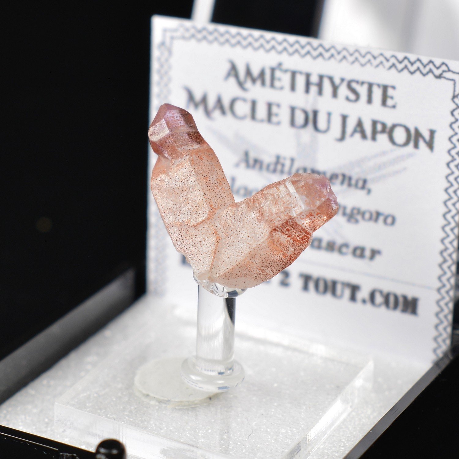 Japanese Twin Quartz - Andilamena, Madagascar