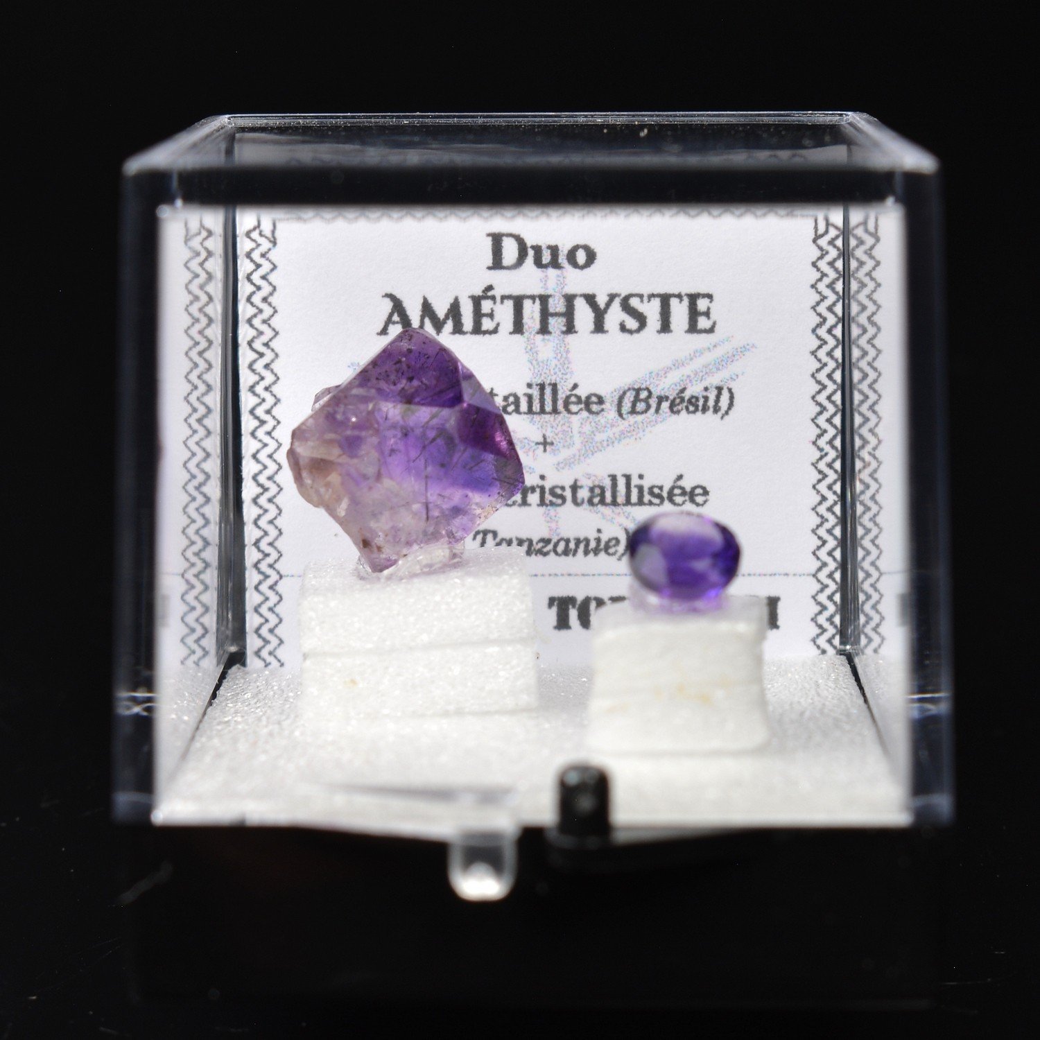 AMETHYST - DUO Cut Stone and Crystallized Stone