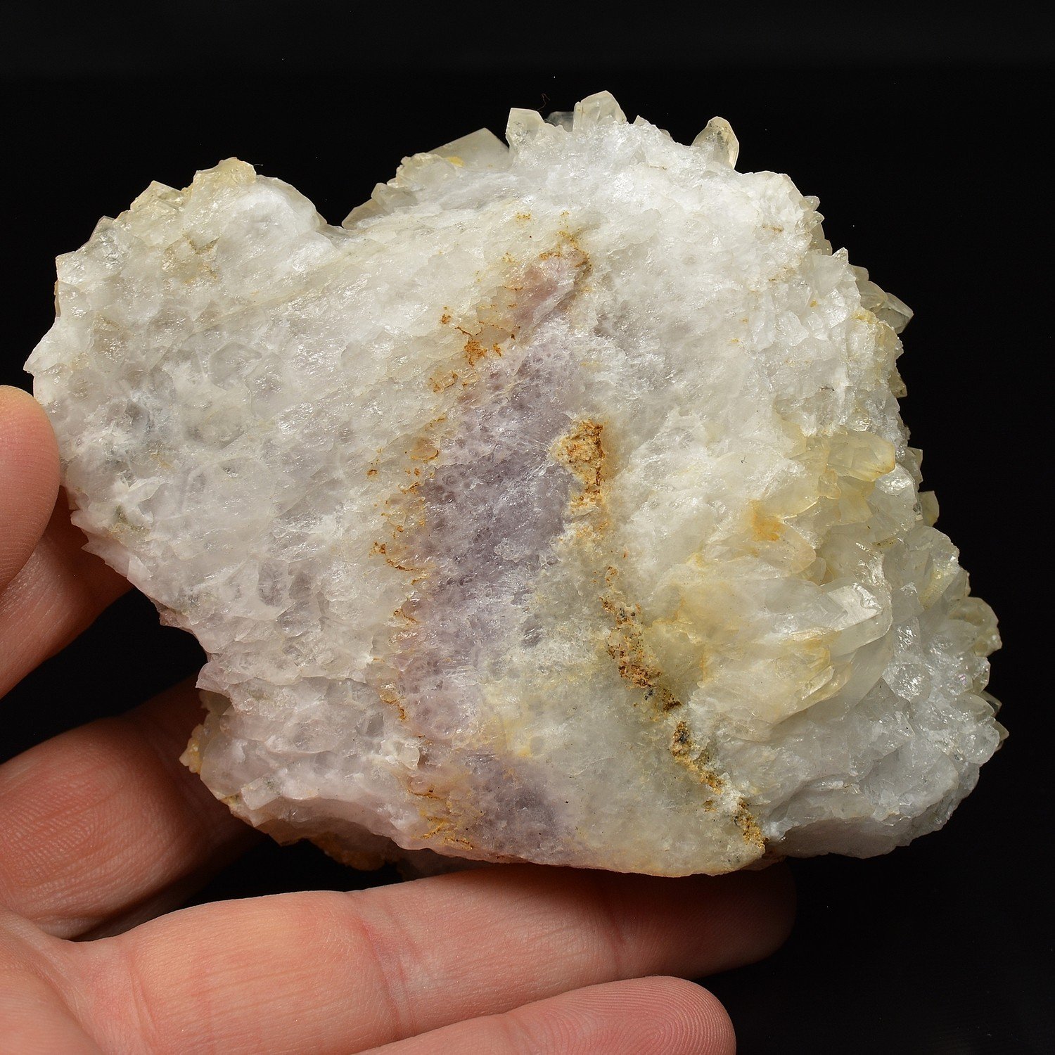Sidérite sur quartz - Chihuaha, Mexique