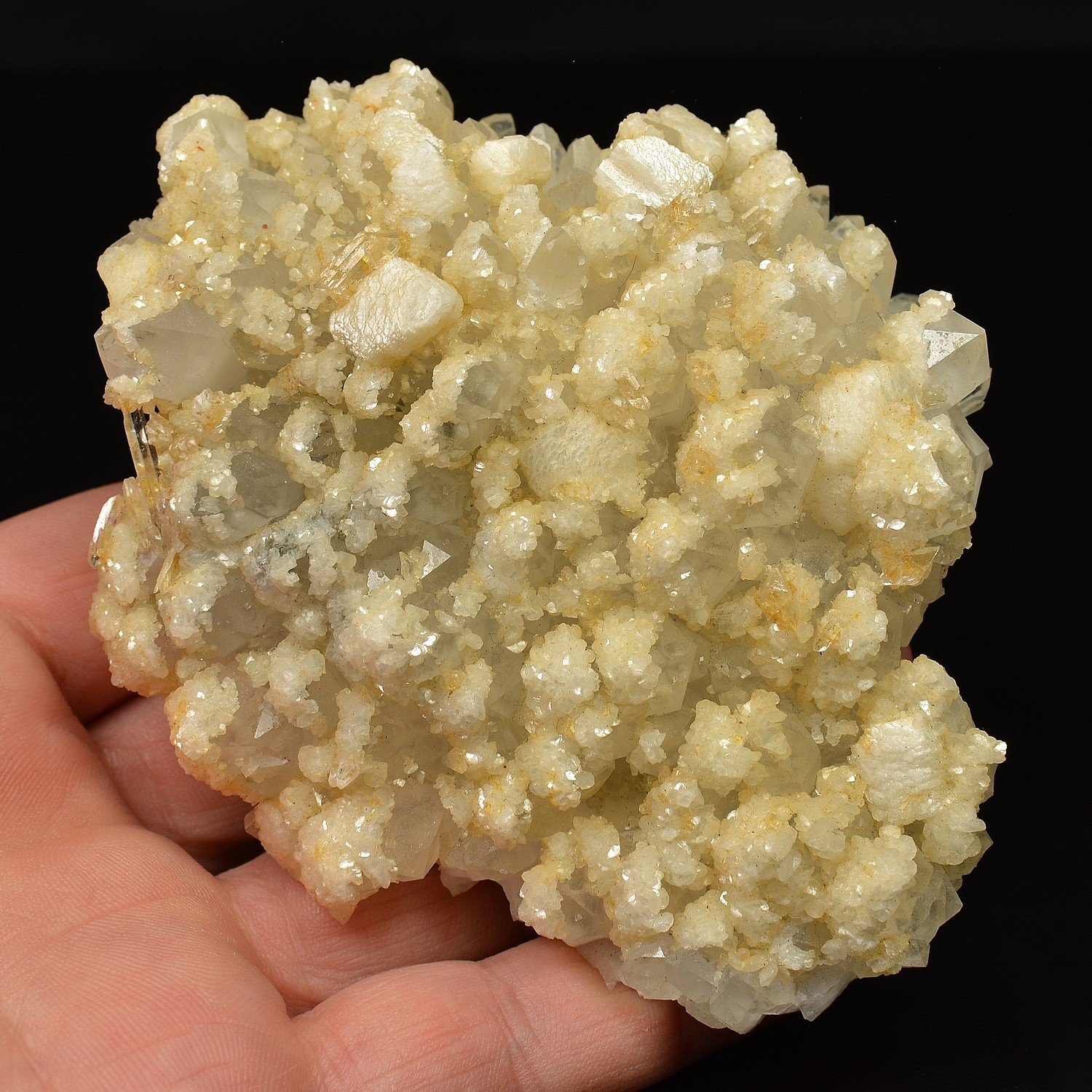 Siderite on quartz - Chihuahua, Mexico