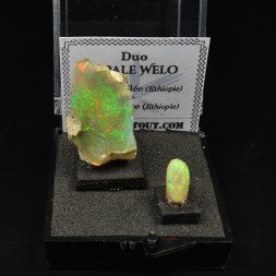 OPALE - DUO pierre taillée et pierre cristallisée