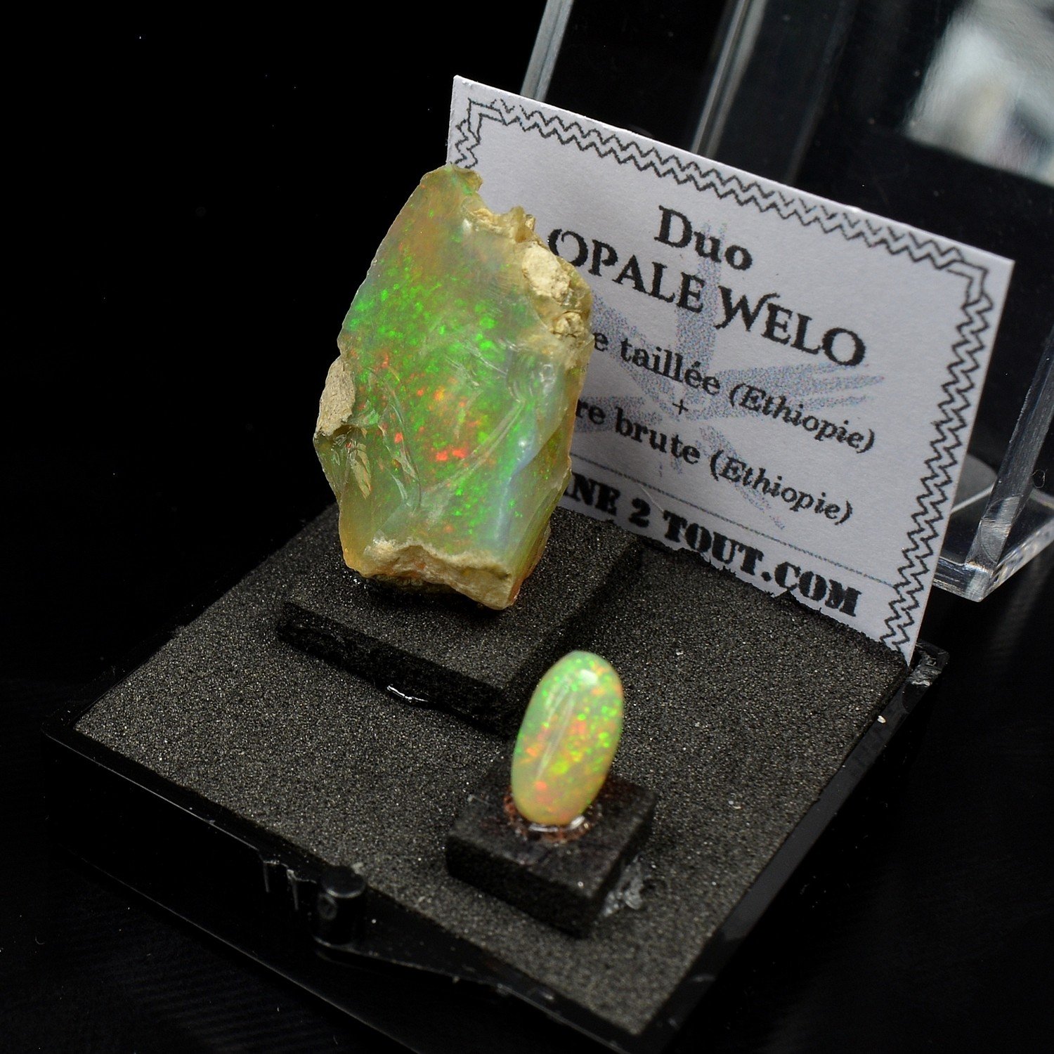 OPAL - DUO Cut Stone and Crystallized Stone OPAL - DUO Cut Stone and Crystallized Stone