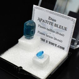APATITE - DUO pierre taillée et pierre cristallisée
