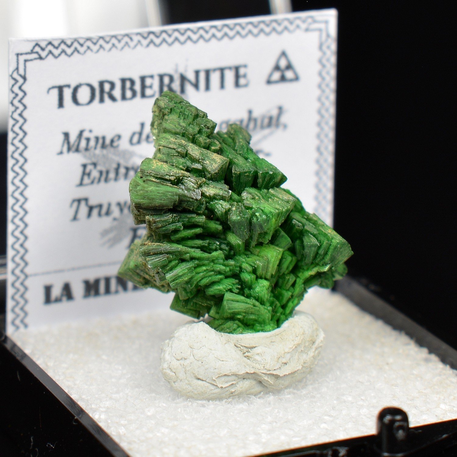 Torbernite - Margabal, Aveyron, France