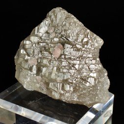 Pink Fluorite on Quartz - Aiguille du Moine, Haute-Savoie, France