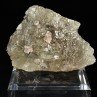 Pink Fluorite on Quartz - Aiguille du Moine, Haute-Savoie, France Pink Fluorite on Quartz - Aiguille du Moine, Haute-Savoie, France