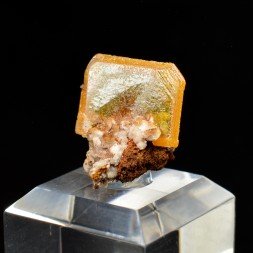 Wulfenite and Hydrozincite - Erupcion Mine, Los Lamentos, Mexico