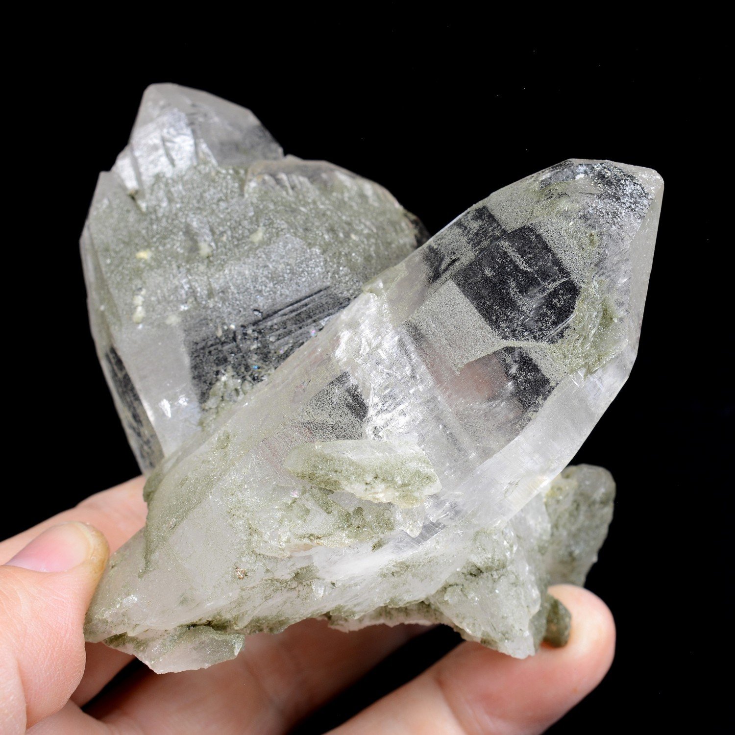 Quartz et chlorite - Ganesh Himal, Népal Quartz et chlorite - Ganesh Himal, Népal